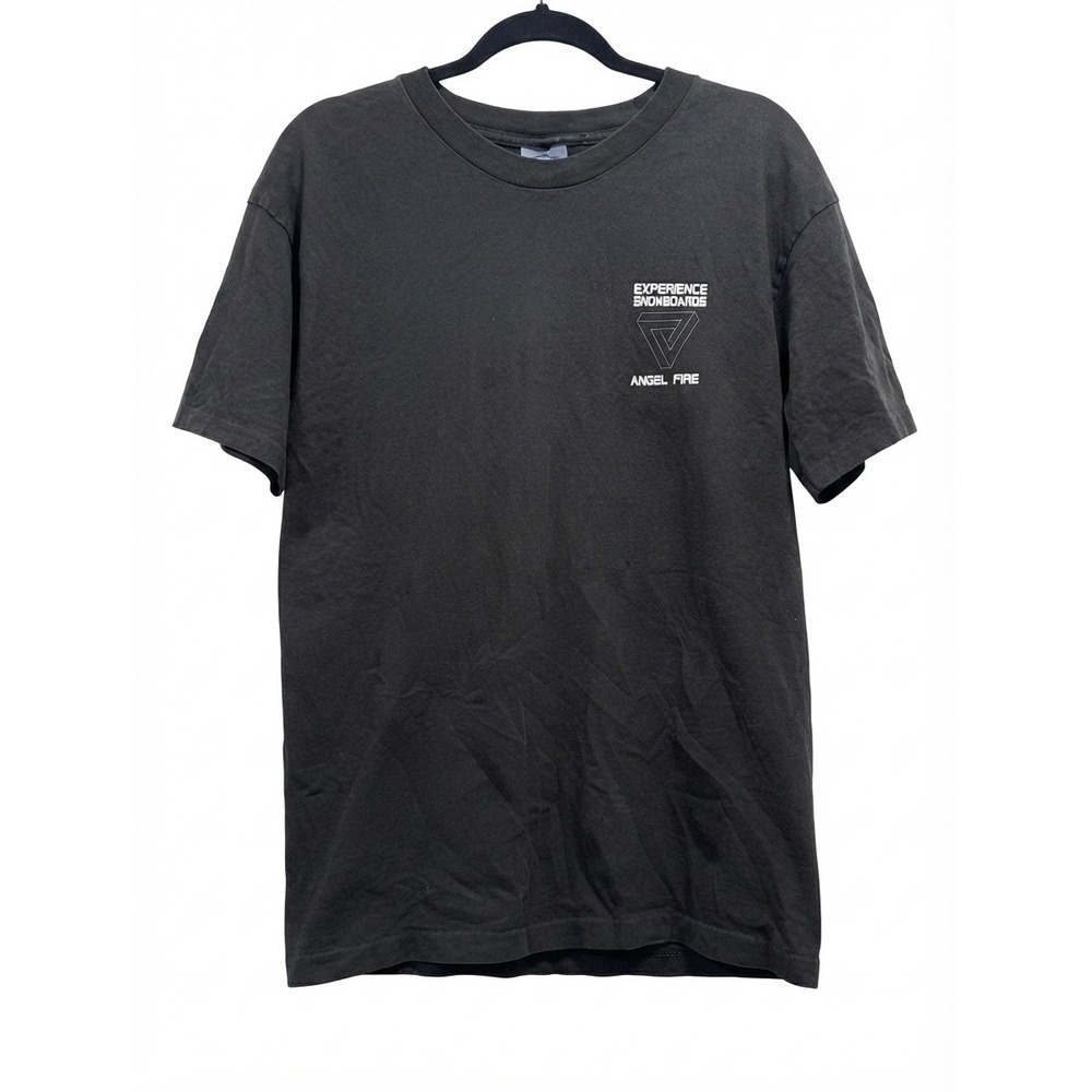 Vintage Experience‎ Snowboards Angel Fire T-Shirt XL Black Fruit of the Loom Tee
